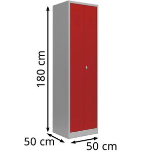 Produktbild für Spind Lüllmann 510404, Doppelspind, rot