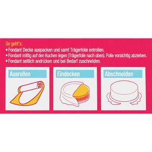Produktbild für Fondant Decocino Rollfondant Decke Ø 36cm, reißfest