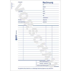 Produktbild für Rechnungsbuch Zweckform 1230, A5