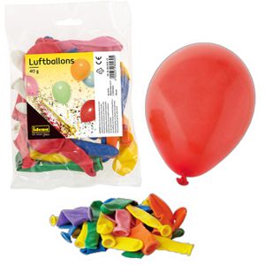 Idena Luftballons 8630430, farbig sortiert, rund, Ø 25 cm, 32 Stück , 32 Stück