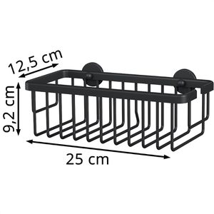 Produktbild für Duschablage Tesa Aluxx Black 40506, schwarz matt