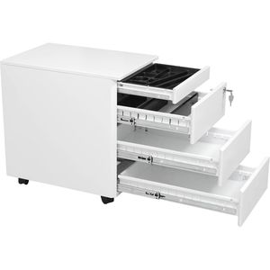 Produktbild für Rollcontainer G-Office MPS Delgo, aus Metall, weiß