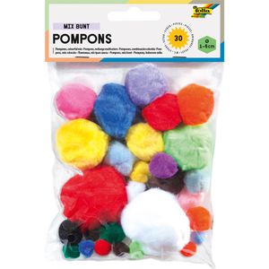 Pompons Folia 50309, farbig sortiert