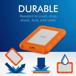 Produktbild für Festplatte LaCie Rugged USB-C, STFR2000403