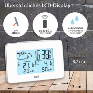 Produktbild für Wetterstation ADE WS2136-2, Funk, digital