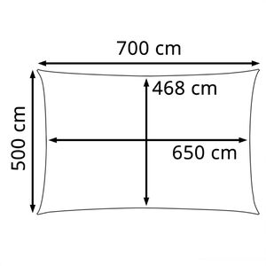 Produktbild für Sonnensegel vidaXL 135220, creme, rechteckig