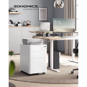 Produktbild für Rollcontainer Songmics OFC032WG01, aus Metall, weiß