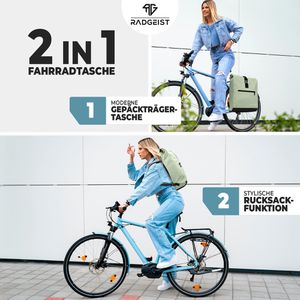 Produktbild für Gepäckträgertasche Radgeist RG-BPD-MI-36, grün, 20 Liter