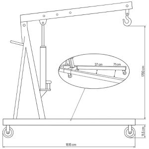 Produktbild für Werkstattkran Güde 24363, Motorkran