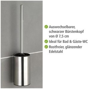 Produktbild für WC-Bürste Wenko Detroit Turbo-Loc, chrom
