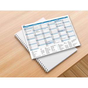 Produktbild für Tafelkalender Böttcher-AG 5007, blau, mit Ferienübersicht
