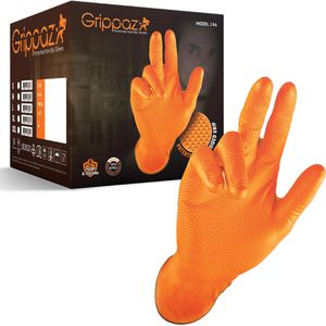 Einmalhandschuhe Grippaz Modell 246 / 306, orange, 50 Stück