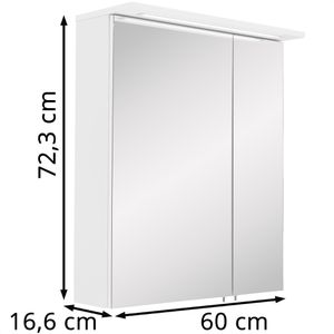 Produktbild für Spiegelschrank Schildmeyer Niko 126759, weiß
