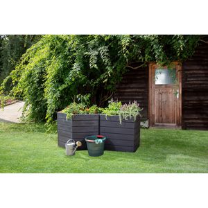 Produktbild für Hochbeet Garantia Ergo Vario 3 Wood, Kunststoff