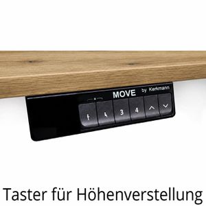 Produktbild für Schreibtisch Kerkmann Move 1 stable, asteiche / silber