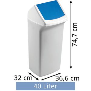 Produktbild für Mülleimer Durable Durabin Flip, VEH2012035, blau