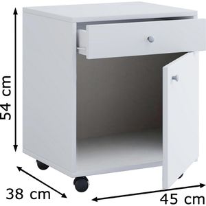 Produktbild für Rollcontainer VCM Masola 913176, aus Holz, weiß