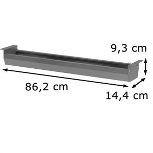 Produktbild für Kabelwanne Hammerbacher KC12/G, graphit