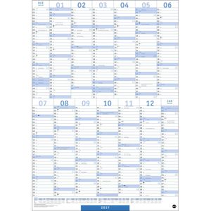 Produktbild für Plakatkalender Heye 21068, Mega-Posterplaner blau, Jahr 2027