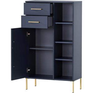 Produktbild für Highboard Schildmeyer Kent 153908, nachtblau, aus Holz