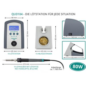Produktbild für Lötstation QUICK QU3104, Set