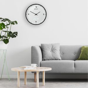 Produktbild für Wanduhr Bresser MyTime LEDsec, Kunststoff, analog, Funkuhr