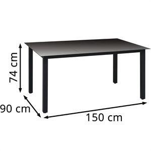 Produktbild für Gartentisch vidaXL 42788, Aluminium und Glas