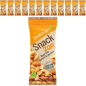 Nussmischung Seeberger Snack 2go, Nuss-Trio, im Riegelbeutel