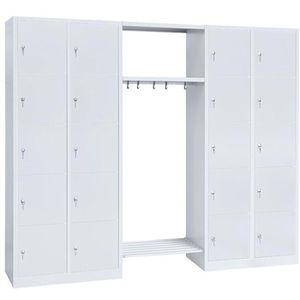 Schließfachschrank Lüllmann 525550, lichtgrau