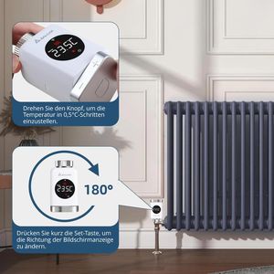 Produktbild für Heizkörperthermostat SALCAR TRV801W, App-fähig