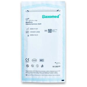 Produktbild für Vlieskompressen Saxomed MediPure, 4-lagig, steril