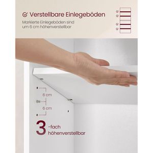 Produktbild für Bücherregal Vasagle LBC167T14, weiß