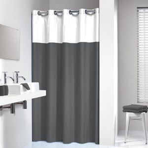 Produktbild für Duschvorhang Sealskin Double, 180 x 200 cm, weiß-grau