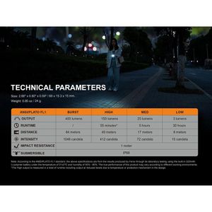 Produktbild für Taschenlampe Fenix E05R, LED, aufladbar