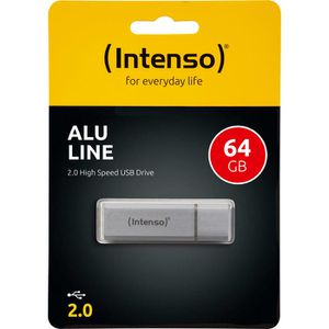 Produktbild für USB-Stick Intenso Alu Line, 64 GB, silber