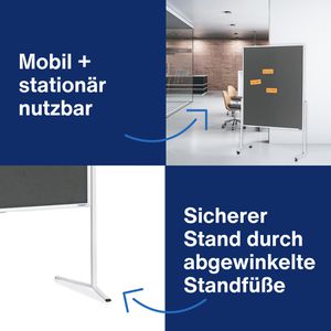 Produktbild für Moderationstafel Magnetoplan 2111101, mit Rollen