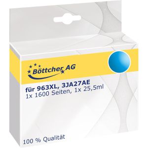 Produktbild für Tinte Böttcher-AG Premium für HP 963XL, 3JA27AE, cyan