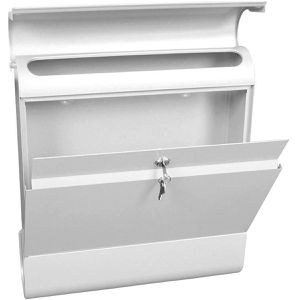 Produktbild für Briefkasten PROREGAL Armilan, weiß, aus Stahl