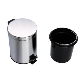 Produktbild für Mülleimer MSV 100438, silber glänzend