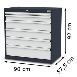 Produktbild für Schubladenschrank Simplaflex CL9H091131, Metall