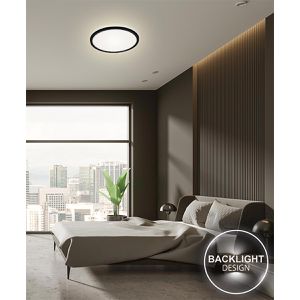 Produktbild für Deckenleuchte Blulaxa Plano slim, schwarz, LED