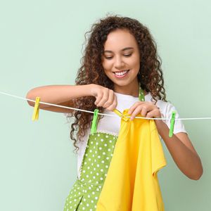 Produktbild für Wäscheleine Idea-Home Weiß, 112183