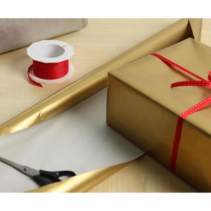Produktbild für Geschenkband Präsent Stitches, rot/weiß