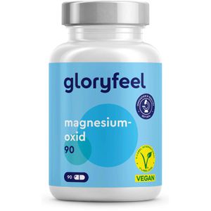 gloryfeel Magnesium Oxid, 90 Kapseln, aus Magnesiumoxid, 250 mg