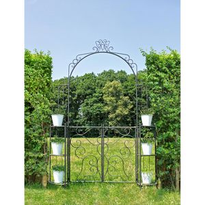 Produktbild für Rosenbogen Garden-Pleasure LAKI, schwarz, mit Tür