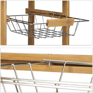 Produktbild für Küchenwagen Relaxdays ALFRED S, braun