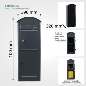 Produktbild für Paketbriefkasten SafePost 80055 ScanPro 80