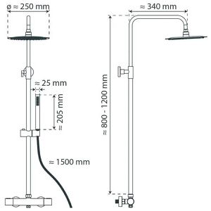 Produktbild für Duschsystem Schütte Aquaduct, verchromt