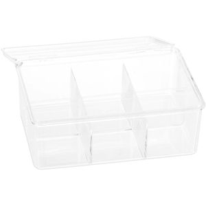 Produktbild für Teebox Relaxdays für Teebeutel, transparent, aus Kunststoff