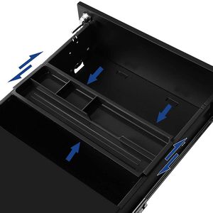 Produktbild für Rollcontainer Songmics OFC63BK, aus Metall, schwarz